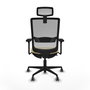 PIQUERAS Y CRESPO Silla de oficina Haches con mecanismo Sincro/Traslack, Crema y Gris