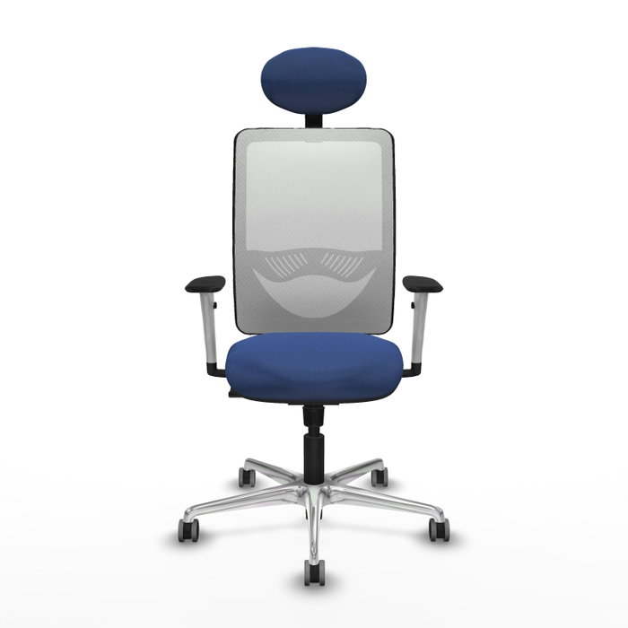 PIQUERAS Y CRESPO Silla de oficina Zulema con mecanismo Sincro, Azul marino y Blanco PIQUERAS Y CRESPO Silla de oficina Zulema con mecanismo Sincro, Azul marino y Blanco