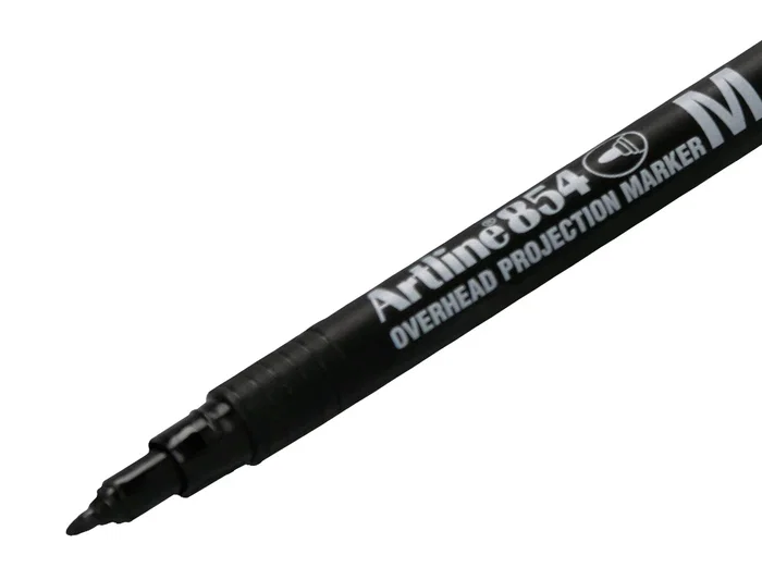 Artline Rotulador Permanente EK-854 Negro Punta Redonda 1 mm para Transparencias y Superficies