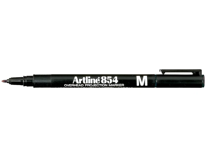 Artline Rotulador Permanente EK-854 Negro Punta Redonda 1 mm para Transparencias y Superficies
