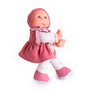 Muñecas Antonio Juan Mi Primer Antonio Juan Dolly Musical para Niña, 36 cm, Cuerpo Suave con Cabeza de Vinilo, Vestido Rosa y Capota, Incluye Chupete - 83206