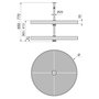 Emuca Juego de bandejas circulares Shelvo para mueble de cocina, para módulo 800mm, Plástico y Aluminio, Blanco