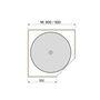 Emuca Juego de bandejas circulares Shelvo para mueble de cocina, para módulo 800mm, Plástico y Aluminio, Blanco