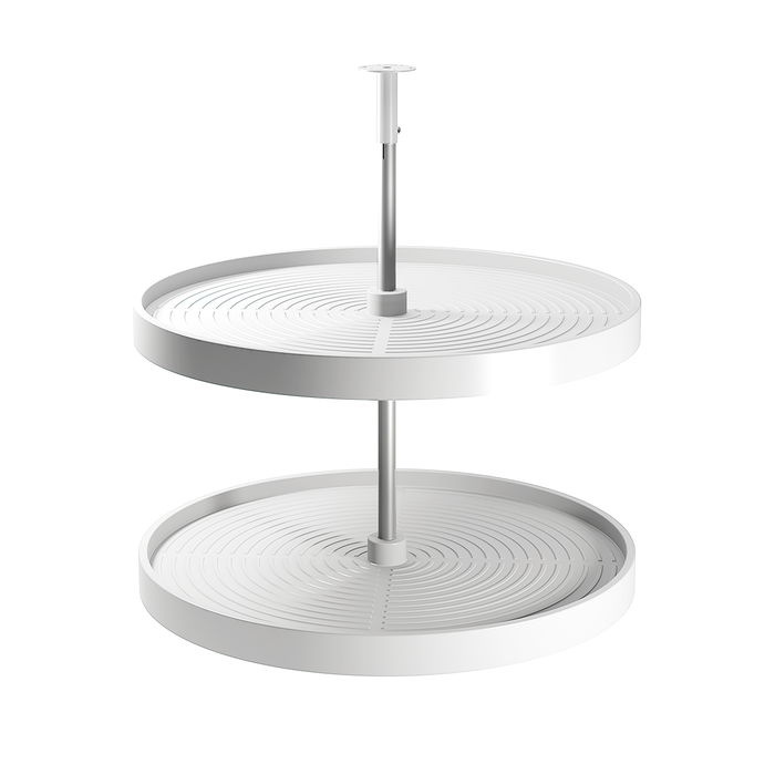 Emuca Juego de bandejas circulares Shelvo para mueble de cocina, para módulo 800mm, Plástico y Aluminio, Blanco Emuca Juego de bandejas circulares Shelvo para mueble de cocina, para módulo 800mm, Plástico y Aluminio, Blanco
