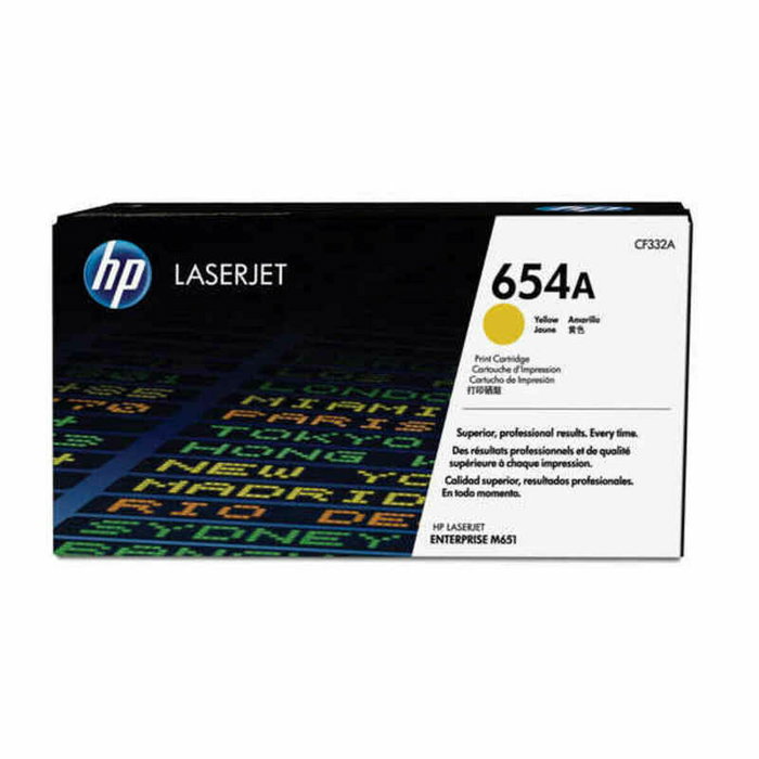 HP 654A Amarillo Cartucho de tóner original