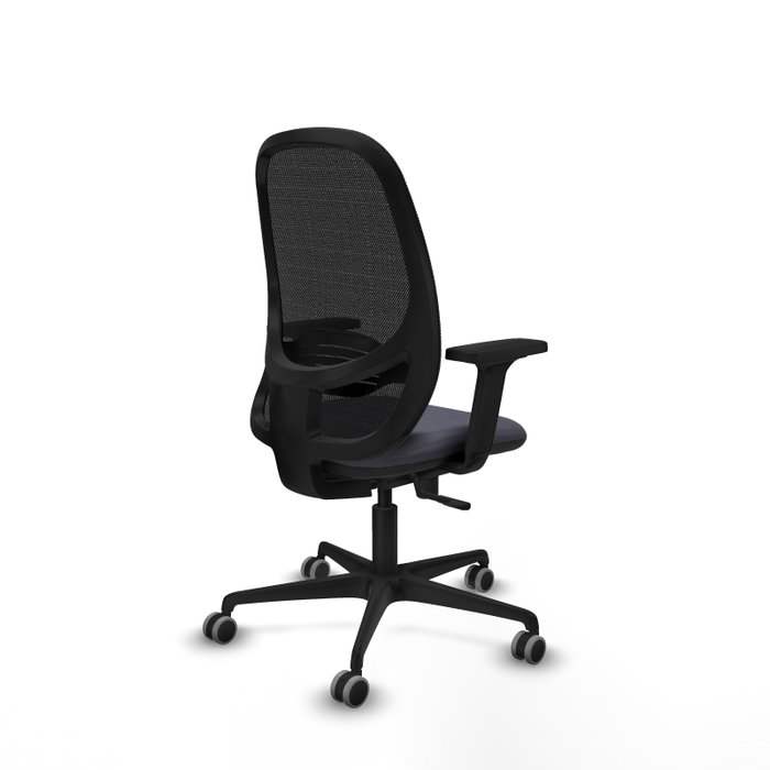 PIQUERAS Y CRESPO Silla de oficina Cilanco con mecanismo Sincro, Gris oscuro y Negro