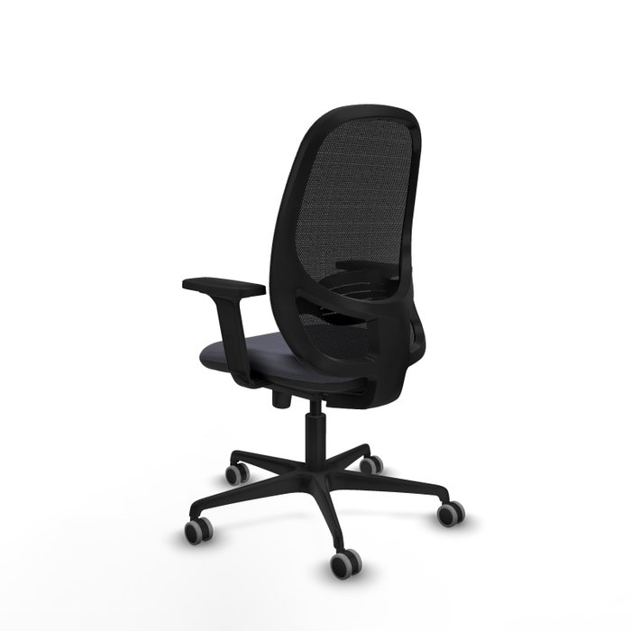 PIQUERAS Y CRESPO Silla de oficina Cilanco con mecanismo Sincro, Gris oscuro y Negro