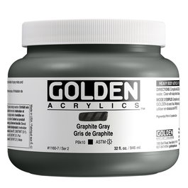 Golden Heavy Body Colores Acrílicos Gris Grafito 946 ml