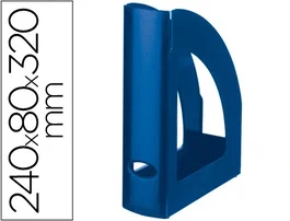 Q-connect Revistero Plástico Azul Opaco Dimensiones 80x320x248 mm