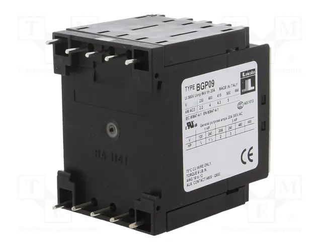 LOVATO ELECTRIC Contactor BG 3-polar 9A 24VDC LOVATO ELECTRIC Contactor BG 3-polar 9A 24VDC