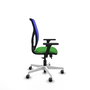 PIQUERAS Y CRESPO Silla de oficina Motilla con mecanismo Sincro/Traslack Verde y Azul