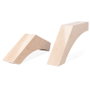 Q&Q Pata de Madera Boomerang Natural 105 mm para Sofá y Muebles