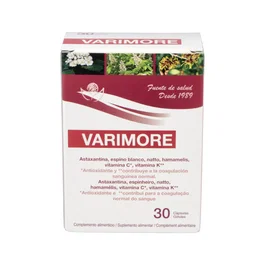 Bioserum Varimore (Nattoven) 30 Cápsulas - Suplemento con Vitamina C, K, Astaxantina, Nattokinasa, Sauce y Castaño de Indias