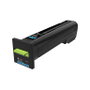 Lexmark 82K2XCE Cartucho de tóner Cian XL