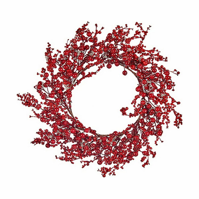 Corona de Navidad Krist+ Rojo Plástico 48 x 10 x 48 cm (6 Unidades) Corona de Navidad Krist+ Rojo Plástico 48 x 10 x 48 cm (6 Unidades)