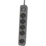 Philips Regleta con 5 Tomas y Interruptor, 1.5m, Gris CHP2154G/12