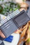 Zoozie Bags Jackson Cartera para Hombre de Piel Auténtica Color Antracita