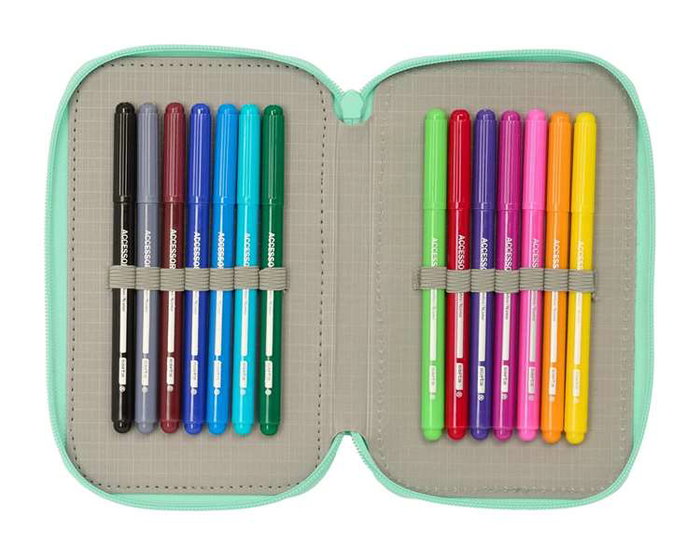 Safta Plumier Triple 37 Pcs "Cuore" 12,5x19,5x5,5 cm