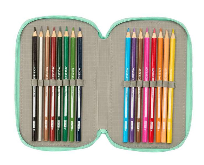 Safta Plumier Triple 37 Pcs "Cuore" 12,5x19,5x5,5 cm