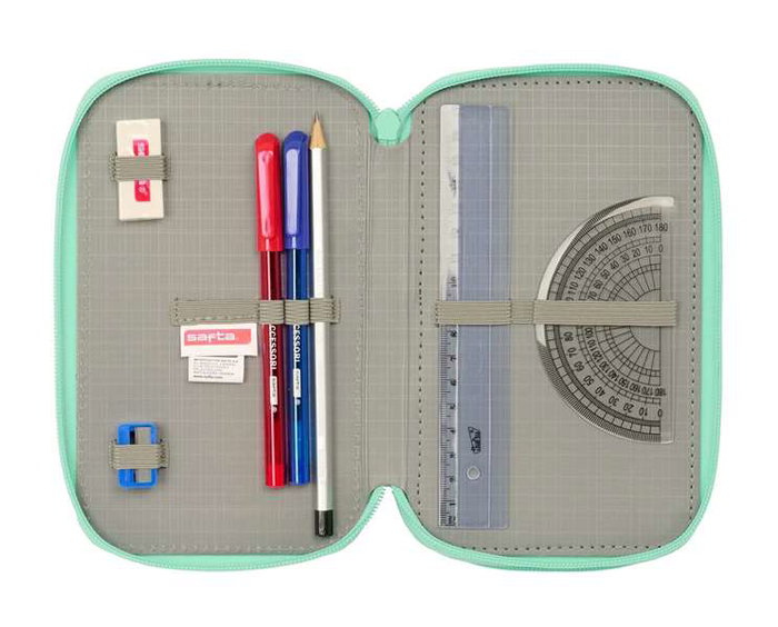 Safta Plumier Triple 37 Pcs "Cuore" 12,5x19,5x5,5 cm