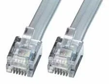 Lindy Cable RJ-12 M/M Gris 3m | Conector RJ-12 Macho a RJ-12 Macho | 3 metros