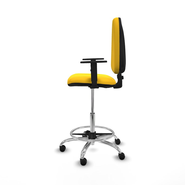 PIQUERAS Y CRESPO Taburete Aýna Amarillo con Brazos 1D PIQUERAS Y CRESPO Taburete Aýna Amarillo con Brazos 1D