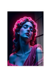 Wallity Pintura Decorativa de Vidrio Templado Hhlneon0012 70 x 100 cm | Obra de Arte de Lujo para Hogar | Vidrio Templado 4mm Resistente a Rayones