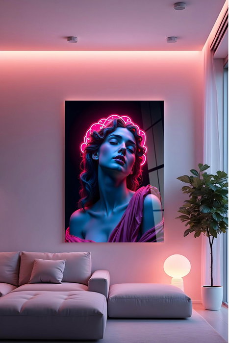 Wallity Pintura Decorativa de Vidrio Templado Hhlneon0012 70 x 100 cm | Obra de Arte de Lujo para Hogar | Vidrio Templado 4mm Resistente a Rayones Wallity Pintura Decorativa de Vidrio Templado Hhlneon0012 70 x 100 cm | Obra de Arte de Lujo para Hogar | Vidrio Templado 4mm Resistente a Rayones