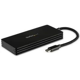 StarTech.com SM21BMU31CI3 Caja Externa SSD M.2 SATA a USB-C USB 3.1 Gen 2 (10Gbps) para Unidades 2242/2260/2280 - Aluminio Negro