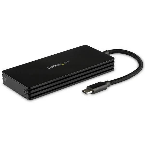 StarTech.com SM21BMU31CI3 Caja Externa SSD M.2 SATA a USB-C USB 3.1 Gen 2 (10Gbps) para Unidades 2242/2260/2280 - Aluminio Negro