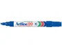 Artline Rotulador Permanente Azul Punta Biselada 5 mm para Papel, Metal y Cristal