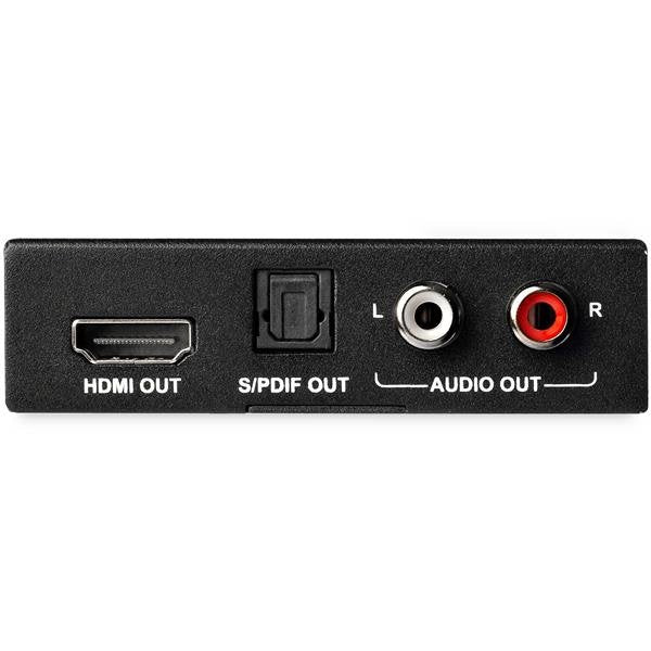 StarTech HD202A Extractor de Audio HDMI 4K 60Hz con Salida Toslink Óptica y RCA, HDR, Compatible con HDMI 2.0 y HDCP