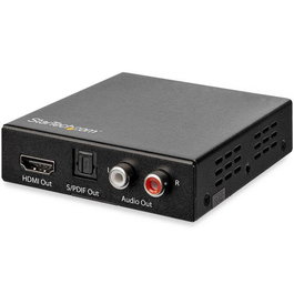 StarTech HD202A Extractor de Audio HDMI 4K 60Hz con Salida Toslink Óptica y RCA, HDR, Compatible con HDMI 2.0 y HDCP