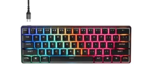 SteelSeries Apex Pro Mini Gen 3 Teclado Gaming USB QWERTY Inglés Negro, 60%, Interruptores Magnéticos Mecánicos, Retroiluminación LED RGB SteelSeries Apex Pro Mini Gen 3 Teclado Gaming USB QWERTY Inglés Negro, 60%, Interruptores Magnéticos Mecánicos, Retroiluminación LED RGB