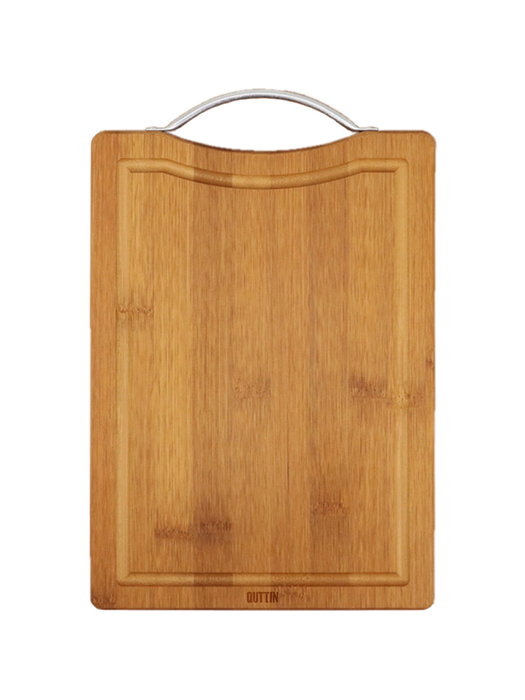 Quttin Tabla Cortar Bambu Dark C/Asa 29.3 cm x 20.3 cm (18 Unidades)