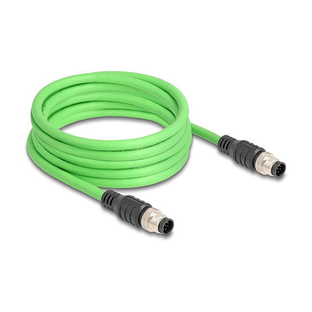 DeLOCK Cable M12 codificado A 8 pines macho a macho PUR (TPU) 2 m DeLOCK Cable M12 codificado A 8 pines macho a macho PUR (TPU) 2 m
