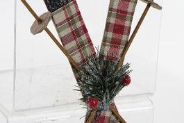 DKD Home Decor Decoracion Navidad Alpina Rojo 20 x 4 x 40 cm (12 Unidades)