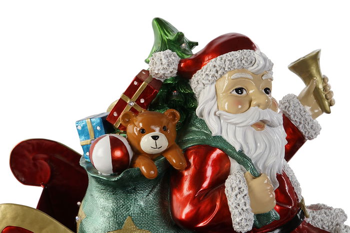 DKD Home Decor Trineo Navidad Tradicional Rojo Multicolor 26 x 60 x 64 cm