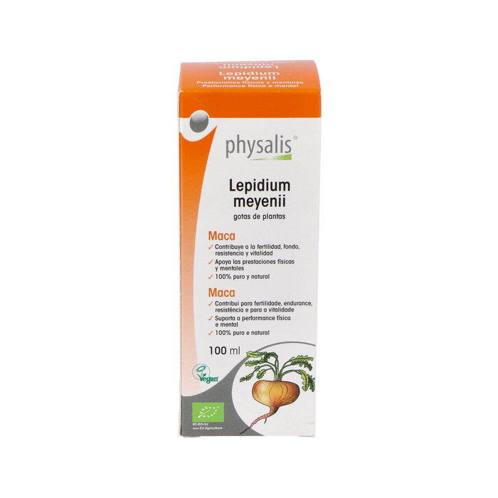 Physalis Ext. Maca (Lepidium Meyenii) - Extracto Líquido 100 ml Bio - Complemento Alimenticio para la Vitalidad Physalis Ext. Maca (Lepidium Meyenii) - Extracto Líquido 100 ml Bio - Complemento Alimenticio para la Vitalidad