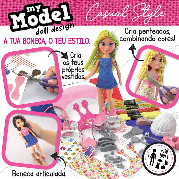 Educa My Model Muñeca de Diseño Casual con Accesorios