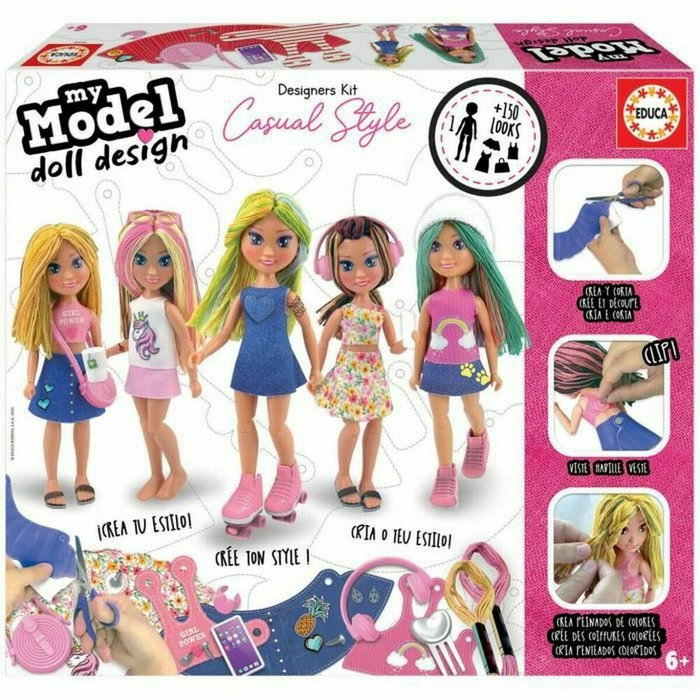 Educa My Model Muñeca de Diseño Casual con Accesorios