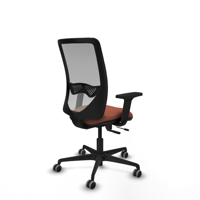 PIQUERAS Y CRESPO Silla de oficina Zulema con mecanismo Sincro/Traslack, Tela Marrón y Malla Gris PIQUERAS Y CRESPO Silla de oficina Zulema con mecanismo Sincro/Traslack, Tela Marrón y Malla Gris