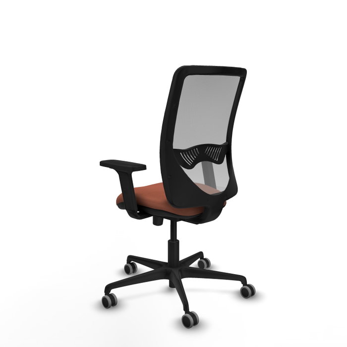 PIQUERAS Y CRESPO Silla de oficina Zulema con mecanismo Sincro/Traslack, Tela Marrón y Malla Gris PIQUERAS Y CRESPO Silla de oficina Zulema con mecanismo Sincro/Traslack, Tela Marrón y Malla Gris