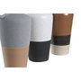 DKD Home Decor Set de 3 Jarrones de Porcelana Surtidos en Gris, Terracota y Blanco