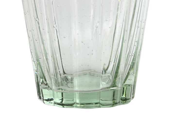 DKD Home Decor Set de 6 Vasos de Cristal Bubbles Garbo Verde 280ml DKD Home Decor Set de 6 Vasos de Cristal Bubbles Garbo Verde 280ml