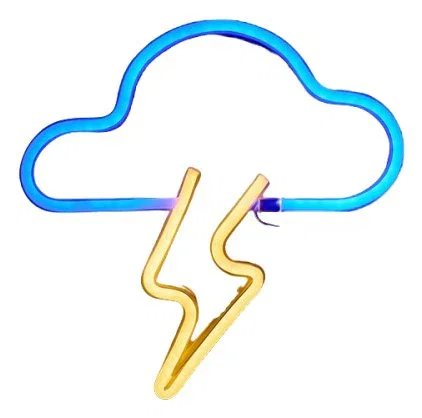 Muitomas Lámpara de Pared Neon Nube Modelo NEONWCLOUD, Blanco, Diseño de Nube con Luz de Neón no Reemplazable, 230x295 mm para Decoración de Interiores