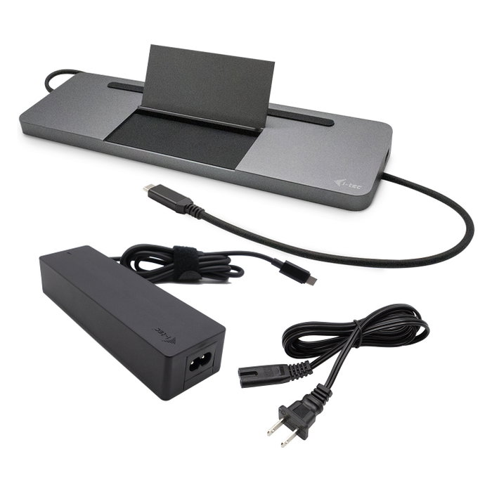 I-tec Metal C31FLATPRO100 Docking Station 4K con Cargador 100W Gris