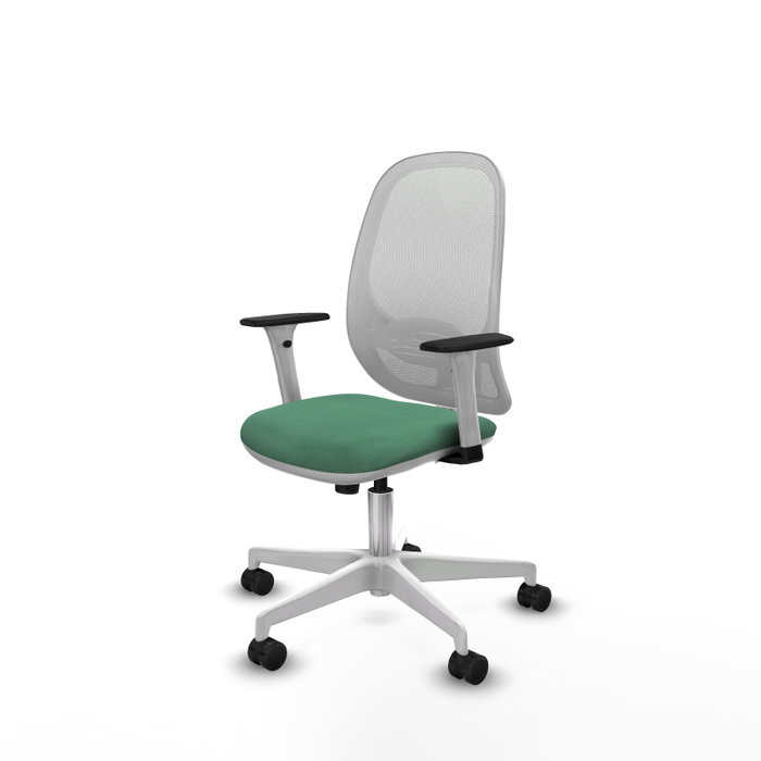 PIQUERAS Y CRESPO Silla de oficina Cilanco Verde esmeralda y Blanco