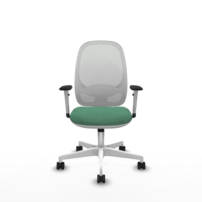 PIQUERAS Y CRESPO Silla de oficina Cilanco Verde esmeralda y Blanco