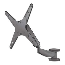 MANHATTAN Soporte de TV de pared con pistón a gas y articulación esférica, para pantallas de 21"-60" (53,3-152,4 cm) y hasta 30 kg, Negro